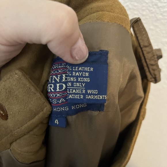 Vintage Kenneth Gordan Brown Leather Suede Pencil Maxi Skirt With Buttons Sz 4 - Picture 4 of 10